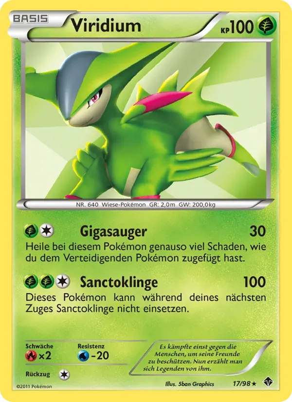 Viridium — Aufstreben der Mächtigen 17 German Pokémon card