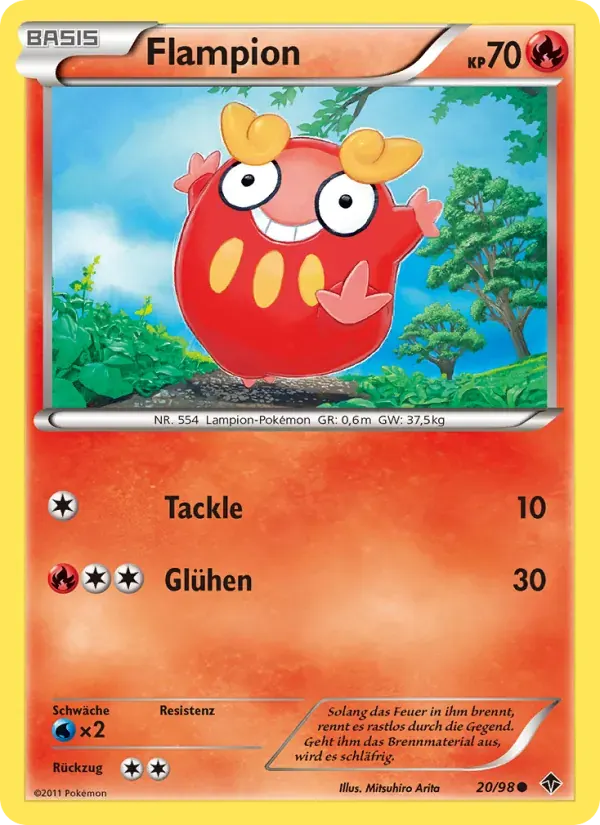 Flampion — Aufstreben der Mächtigen 20 German Pokémon card