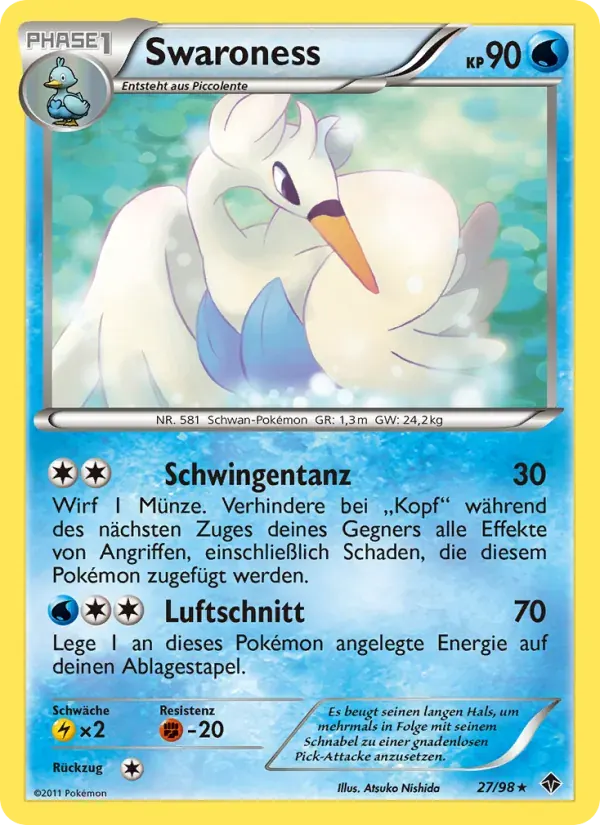 Swaroness — Aufstreben der Mächtigen 27 German Pokémon card