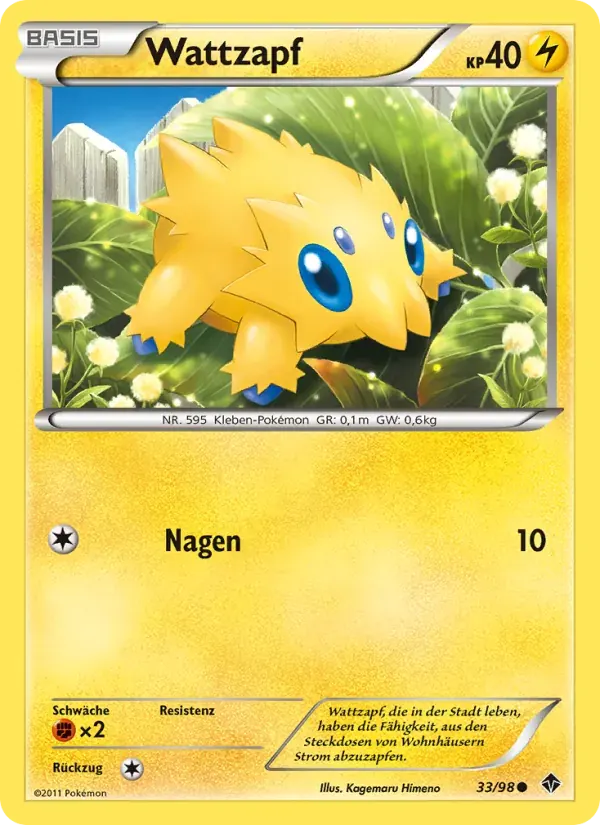 Wattzapf — Aufstreben der Mächtigen 33 German Pokémon card