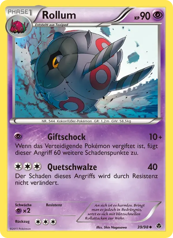 Rollum — Aufstreben der Mächtigen 39 German Pokémon card