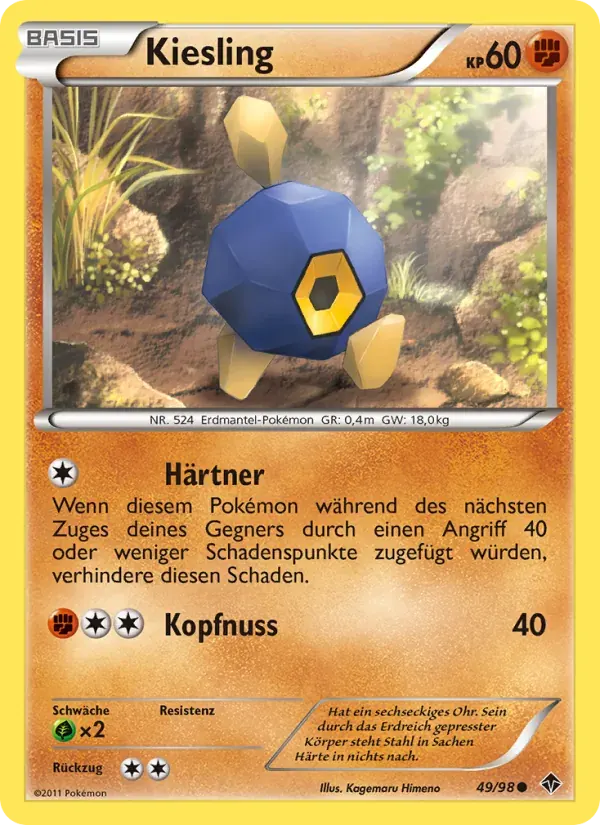 Kiesling — Aufstreben der Mächtigen 49 German Pokémon card