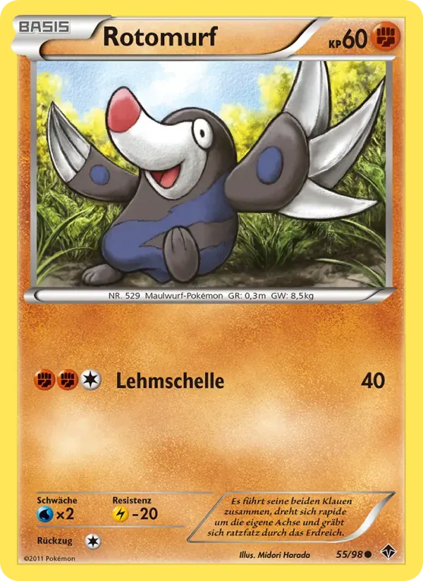 Rotomurf — Aufstreben der Mächtigen 55 German Pokémon card