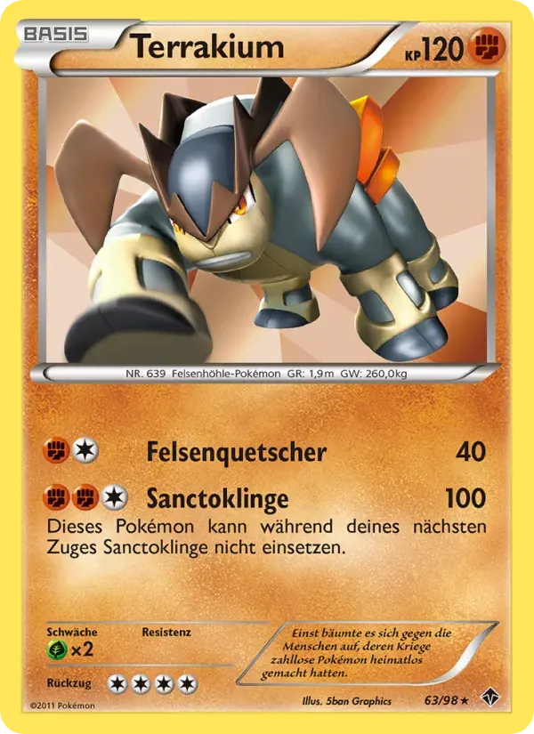 Terrakium — Aufstreben der Mächtigen 63 German Pokémon card
