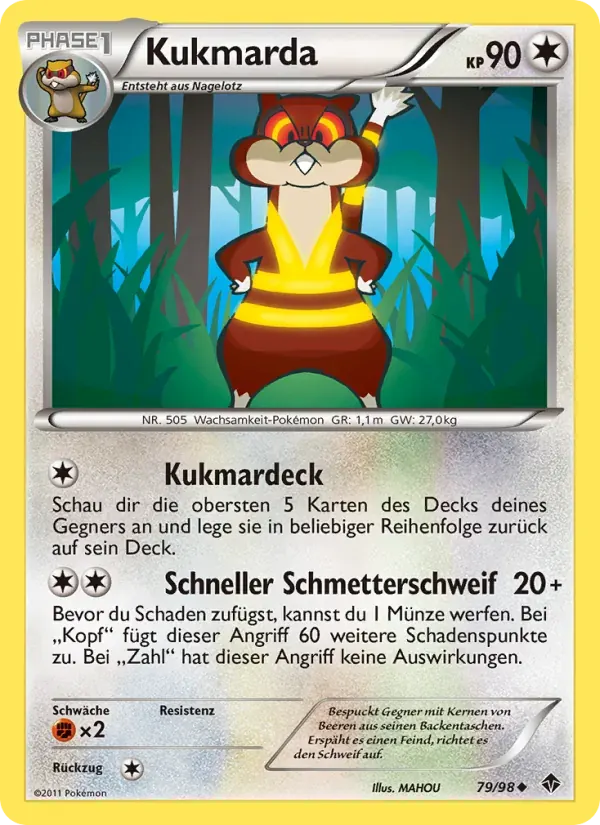 Kukmarda — Aufstreben der Mächtigen 79 German Pokémon card