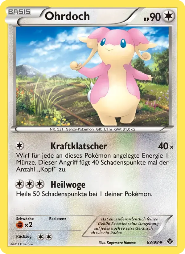 Ohrdoch — Aufstreben der Mächtigen 83 German Pokémon card