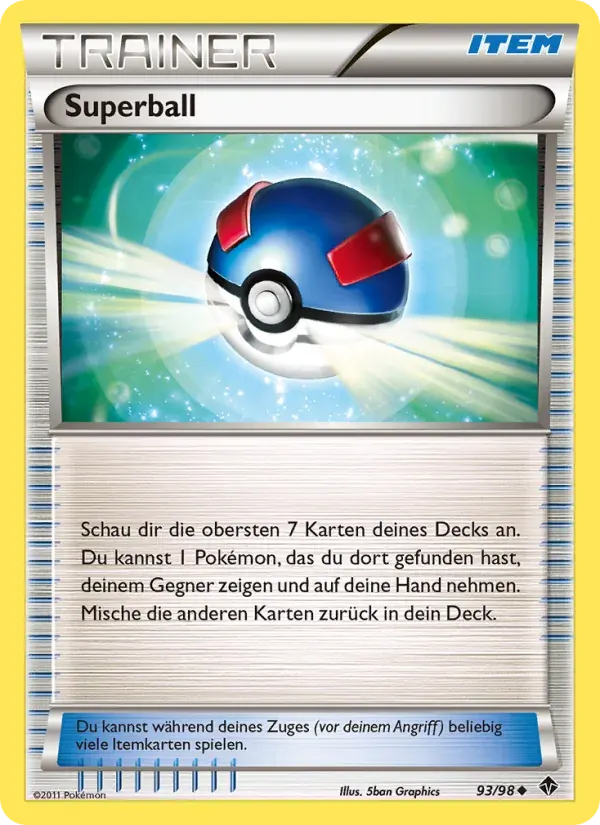 Superball — Aufstreben der Mächtigen 93 German Pokémon card