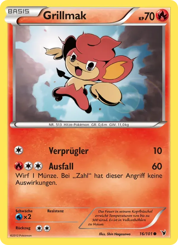 Grillmak — Königliche Siege 16 German Pokémon card