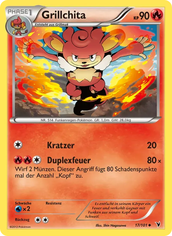 Grillchita — Königliche Siege 17 German Pokémon card