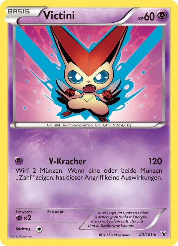 Victini — Königliche Siege 43 German Pokémon card