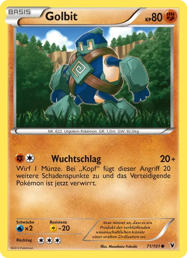 Golbit — Königliche Siege 71 German Pokémon card