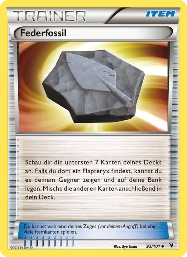 Federfossil — Königliche Siege 93 German Pokémon card