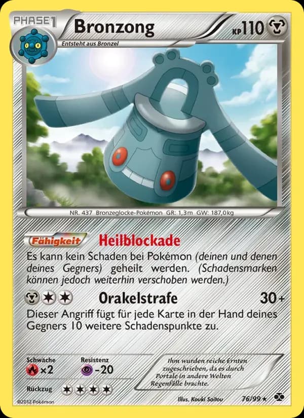 Bronzong — Kommende Schicksale 76 German Pokémon card