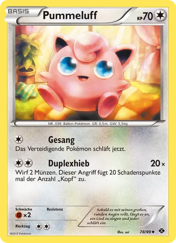 Pummeluff — Kommende Schicksale 78 German Pokémon card