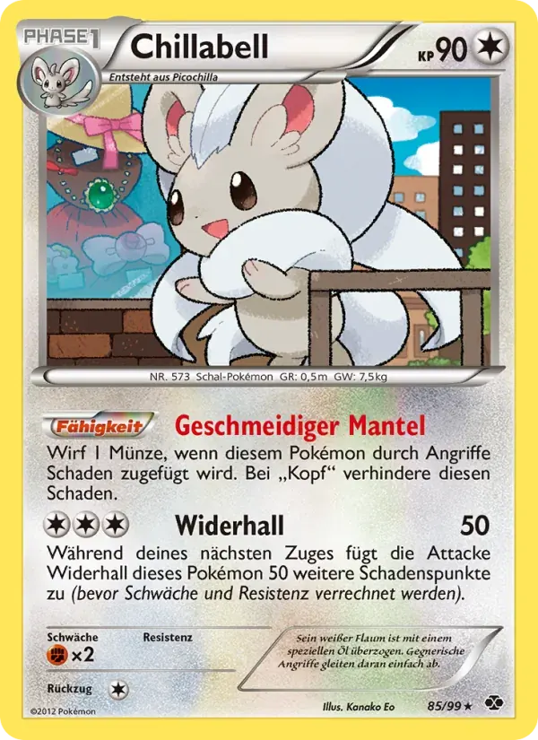 Chillabell — Kommende Schicksale 85 German Pokémon card