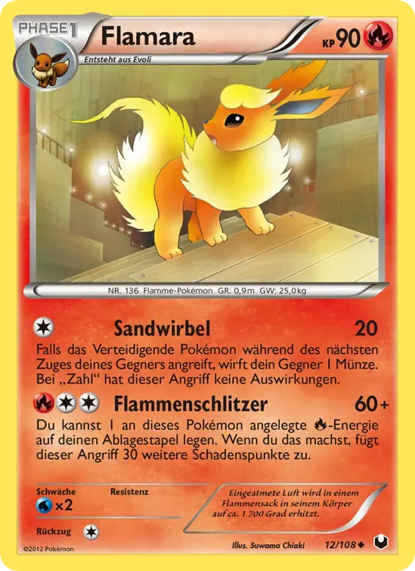 Flamara — Erforscher der Finsternis 12 German Pokémon card