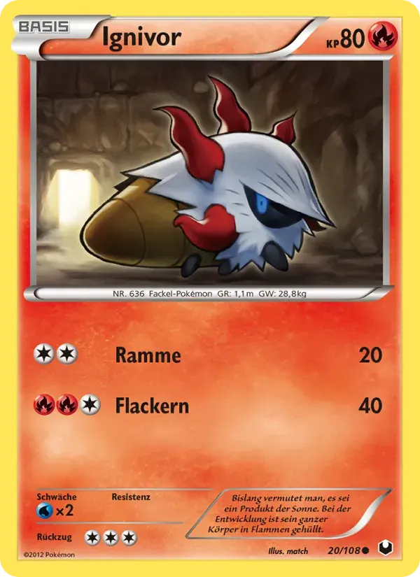 Ignivor — Erforscher der Finsternis 20 German Pokémon card