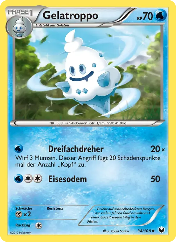 Gelatroppo — Erforscher der Finsternis 34 German Pokémon card