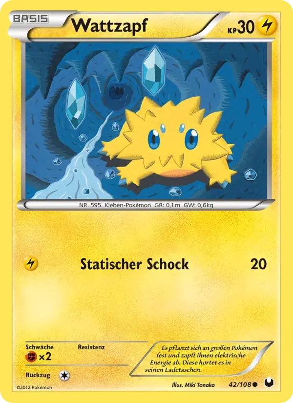 Wattzapf — Erforscher der Finsternis 42 German Pokémon card