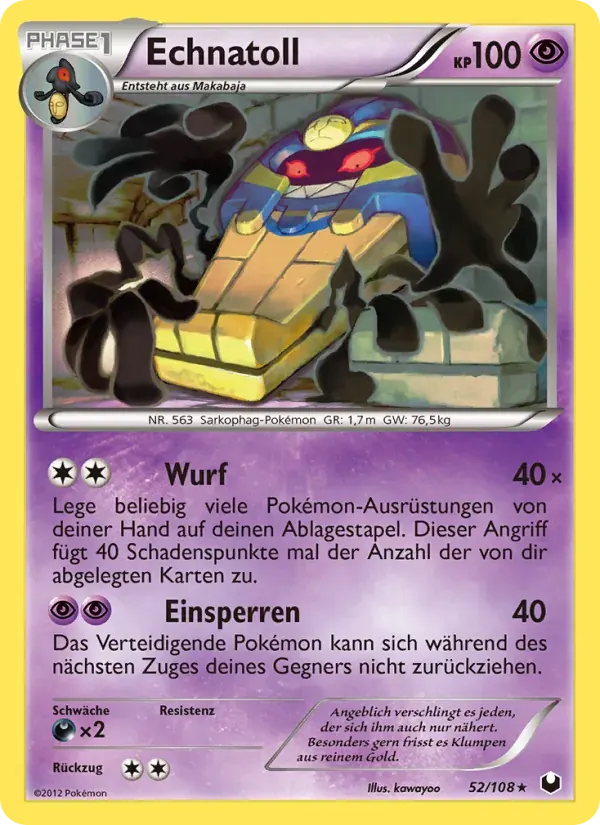 Echnatoll — Erforscher der Finsternis 52 German Pokémon card