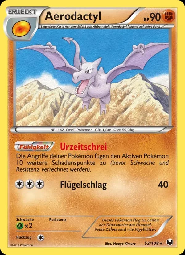 Aerodactyl — Erforscher der Finsternis 53 German Pokémon card