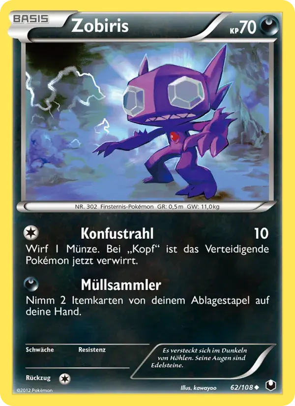 Zobiris — Erforscher der Finsternis 62 German Pokémon card