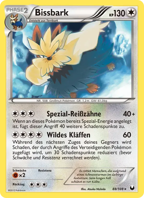 Bissbark — Erforscher der Finsternis 88 German Pokémon card