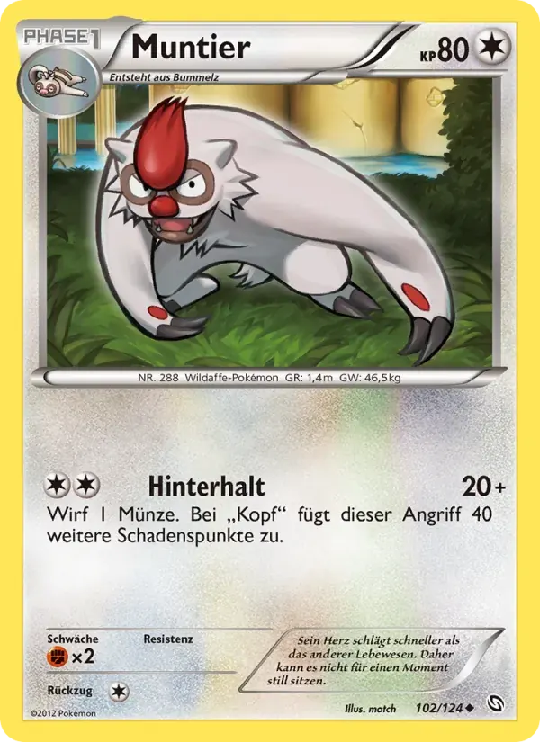 Muntier — Hoheit der Drachen 102 German Pokémon card