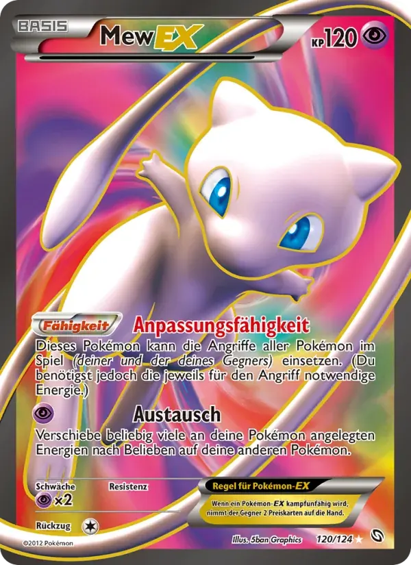 Mew-EX — Hoheit der Drachen 120 German Pokémon card
