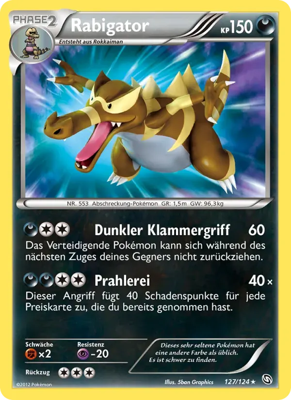 Rabigator — Hoheit der Drachen 127 German Pokémon card