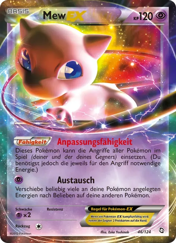 Mew-EX — Hoheit der Drachen 46 German Pokémon card
