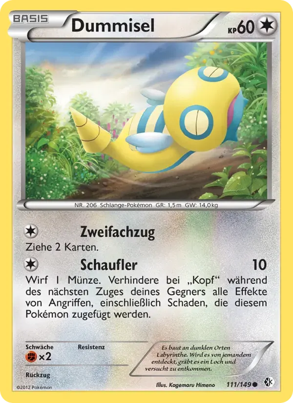Dummisel — Überschrittene Schwellen 111 German Pokémon card