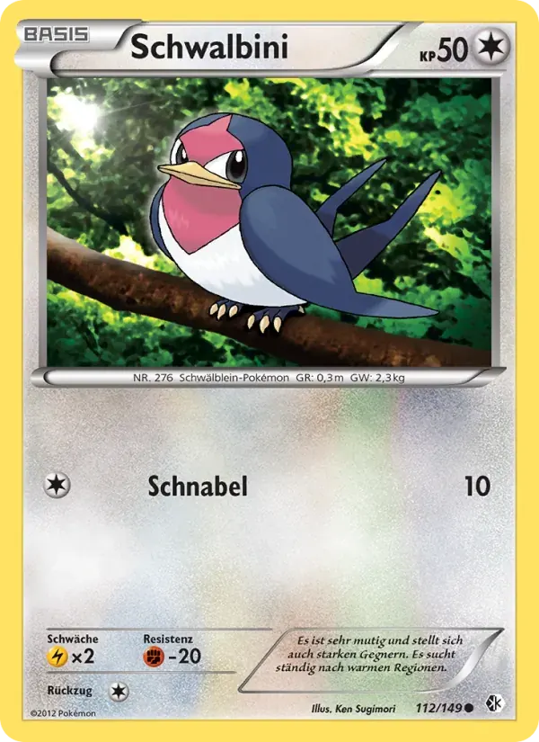 Schwalbini — Überschrittene Schwellen 112 German Pokémon card