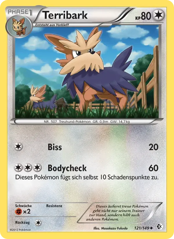 Terribark — Überschrittene Schwellen 121 German Pokémon card