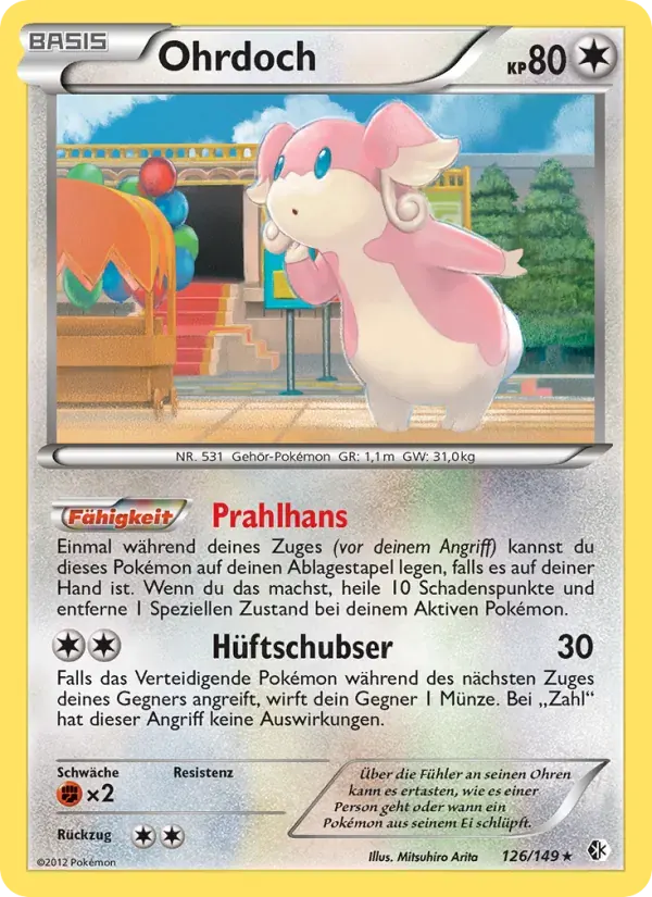 Ohrdoch — Überschrittene Schwellen 126 German Pokémon card
