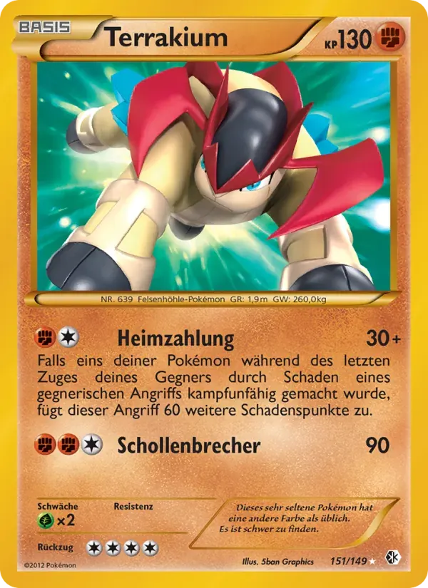 Terrakium — Überschrittene Schwellen 151 German Pokémon card