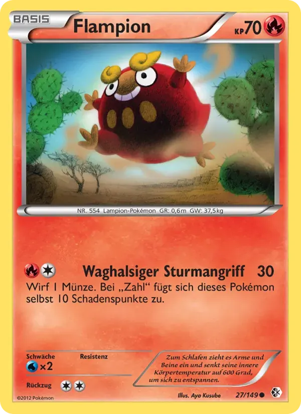 Flampion — Überschrittene Schwellen 27 German Pokémon card