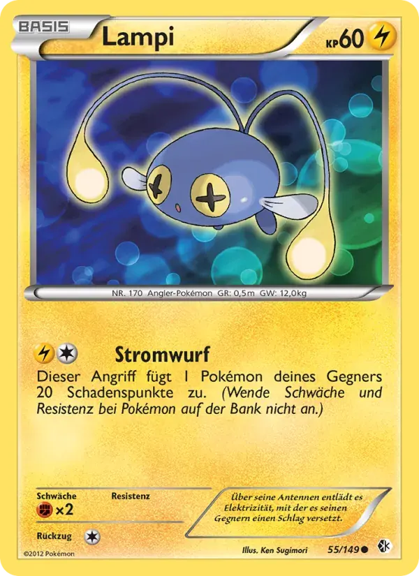 Lampi — Überschrittene Schwellen 55 German Pokémon card