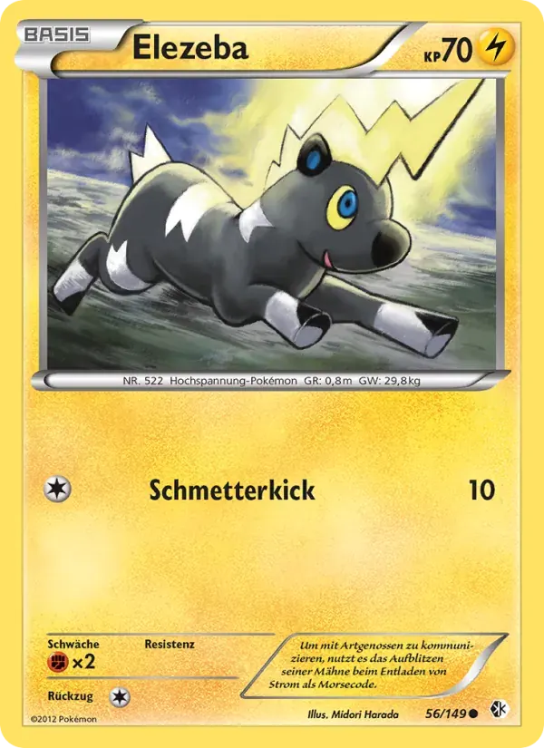 Elezeba — Überschrittene Schwellen 56 German Pokémon card