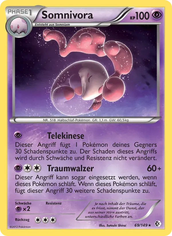 Somnivora — Überschrittene Schwellen 69 German Pokémon card