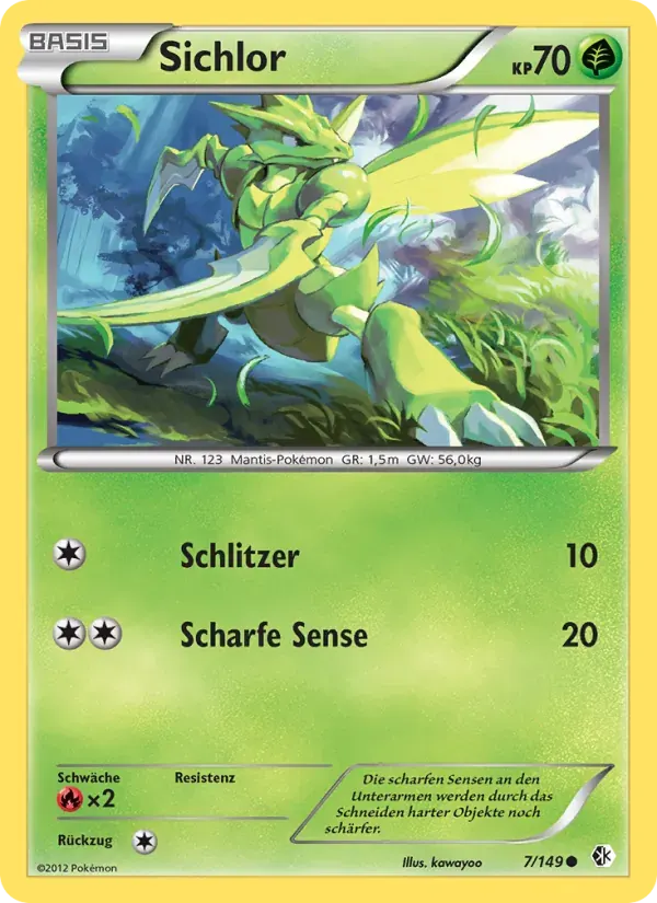 Sichlor — Überschrittene Schwellen 7 German Pokémon card