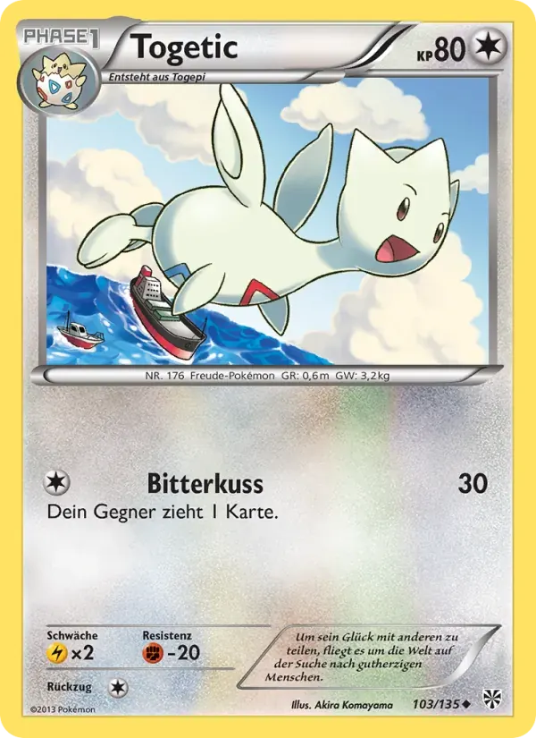 Togetic — Plasma-Sturm 103 German Pokémon card