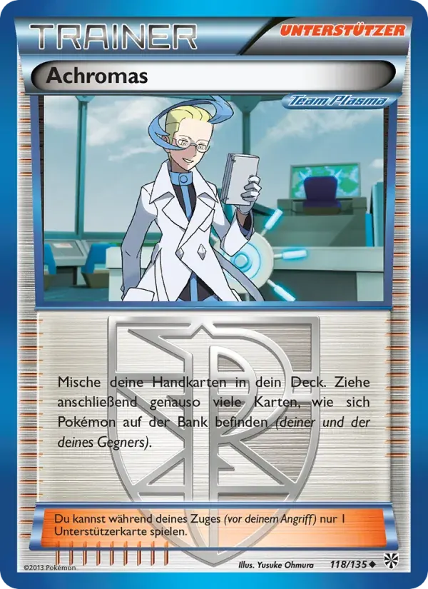 Achromas — Plasma-Sturm 118 German Pokémon card
