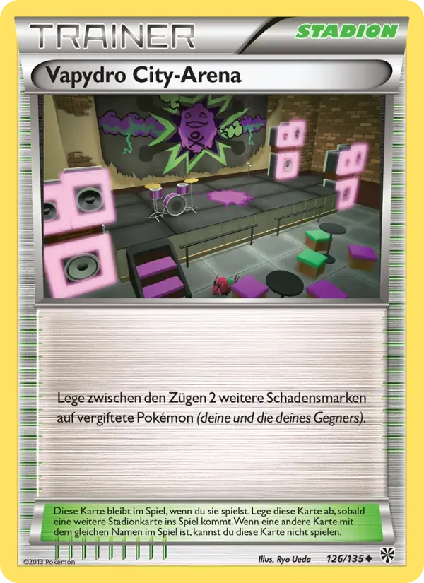 Vapydro City-Arena — Plasma-Sturm 126 German Pokémon card