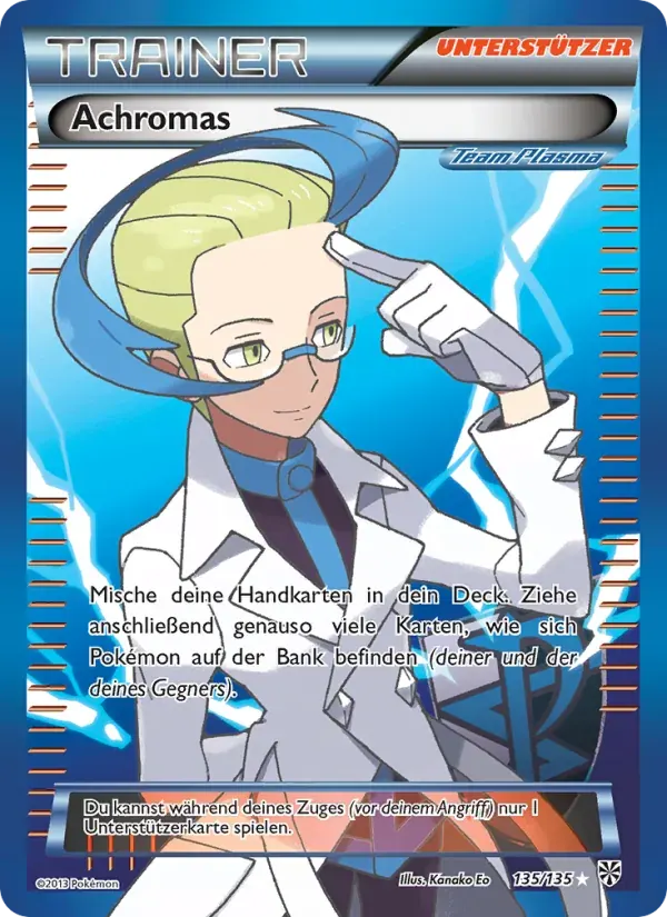 Achromas — Plasma-Sturm 135 German Pokémon card