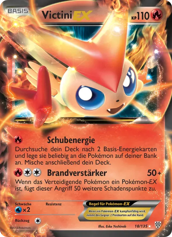 Victini-EX — Plasma-Sturm 18 German Pokémon card