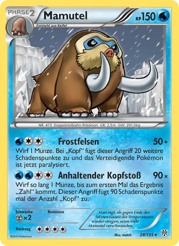 Mamutel — Plasma-Sturm 28 German Pokémon card