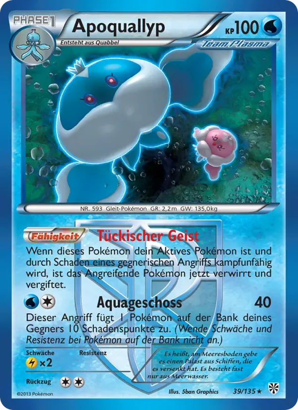 Apoquallyp — Plasma-Sturm 39 German Pokémon card