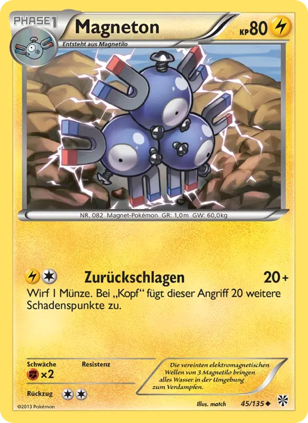 Magneton — Plasma-Sturm 45 German Pokémon card