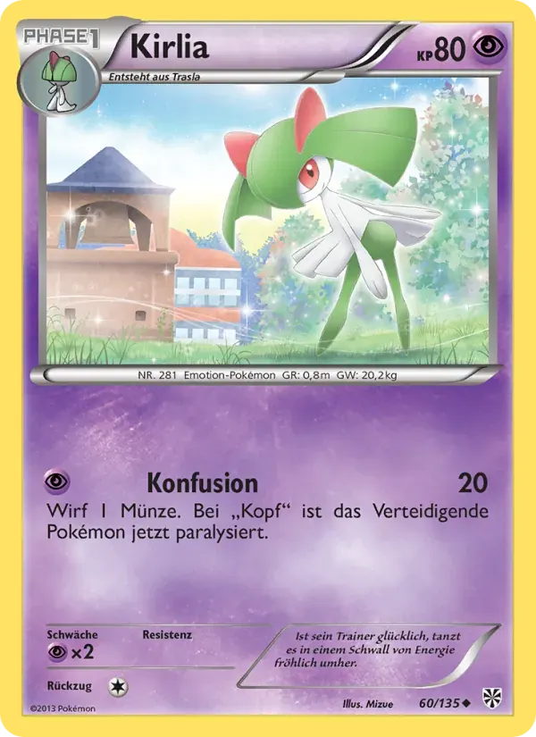 Kirlia — Plasma-Sturm 60 German Pokémon card